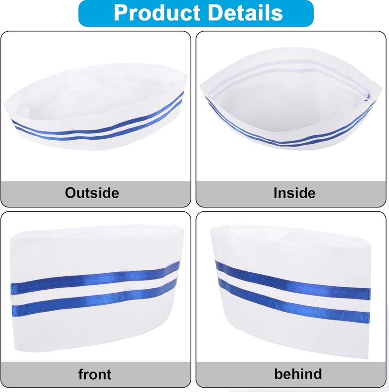 QZUnique Chef Hat Unisex Elastic Kitchen Cooking Chef Cap Adult Adjustable Baking Hat Reusable Food Service Hair Nets - Image 3